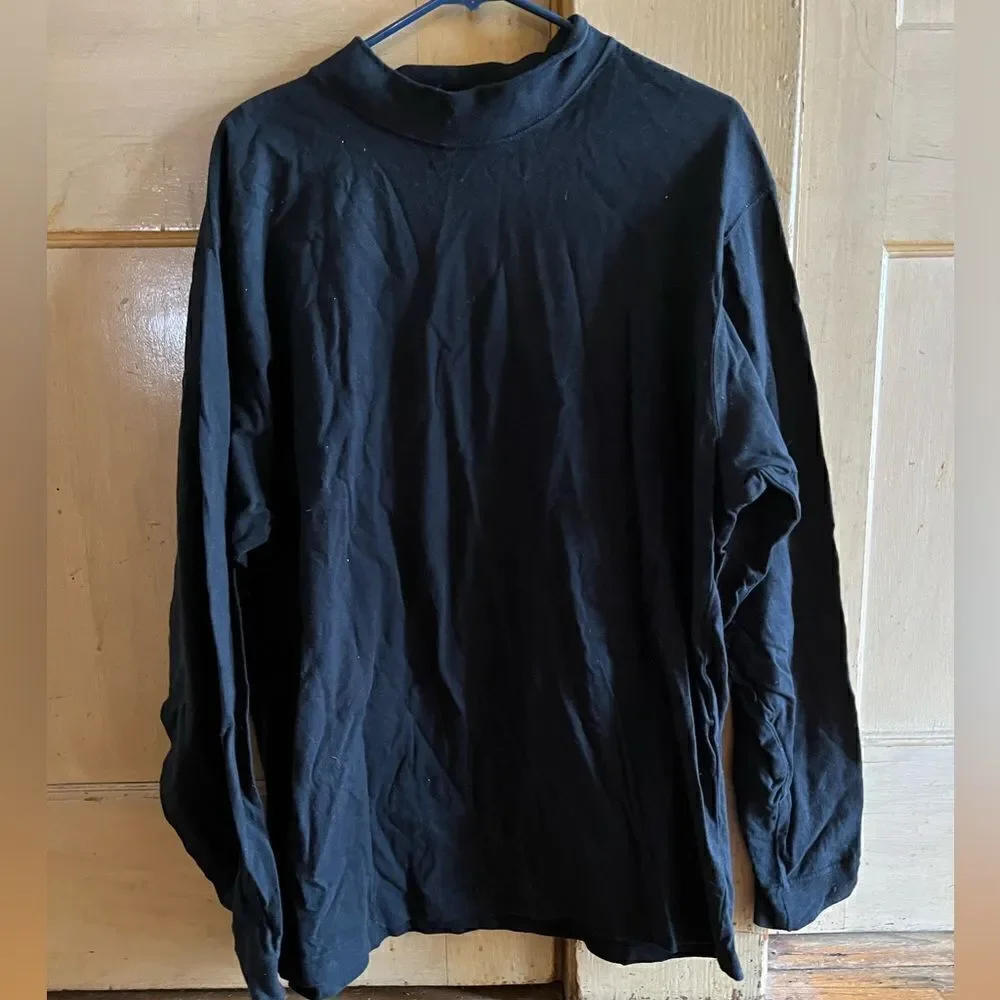 CHRISTOPHER Hayes black mock turtleneck, XL - Picture 1 of 3